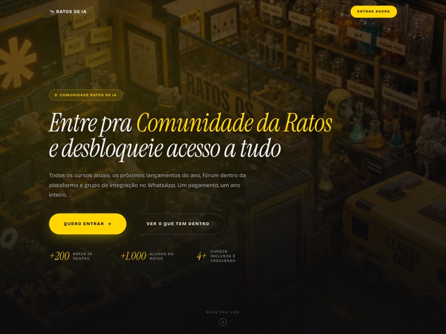 Página da Comunidade Ratos de IA